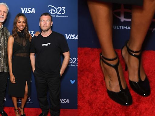 Zoë Saldaña Takes T-Strap Pump Trend to Disney’s D23 Event