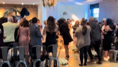 Bride's dress and veil catch fire while walking down aisle: "in shock"