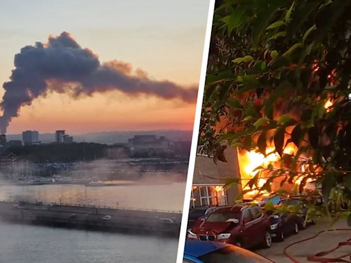 Smoke seen across city with firefighters dealing with large emergency incident | ITV News