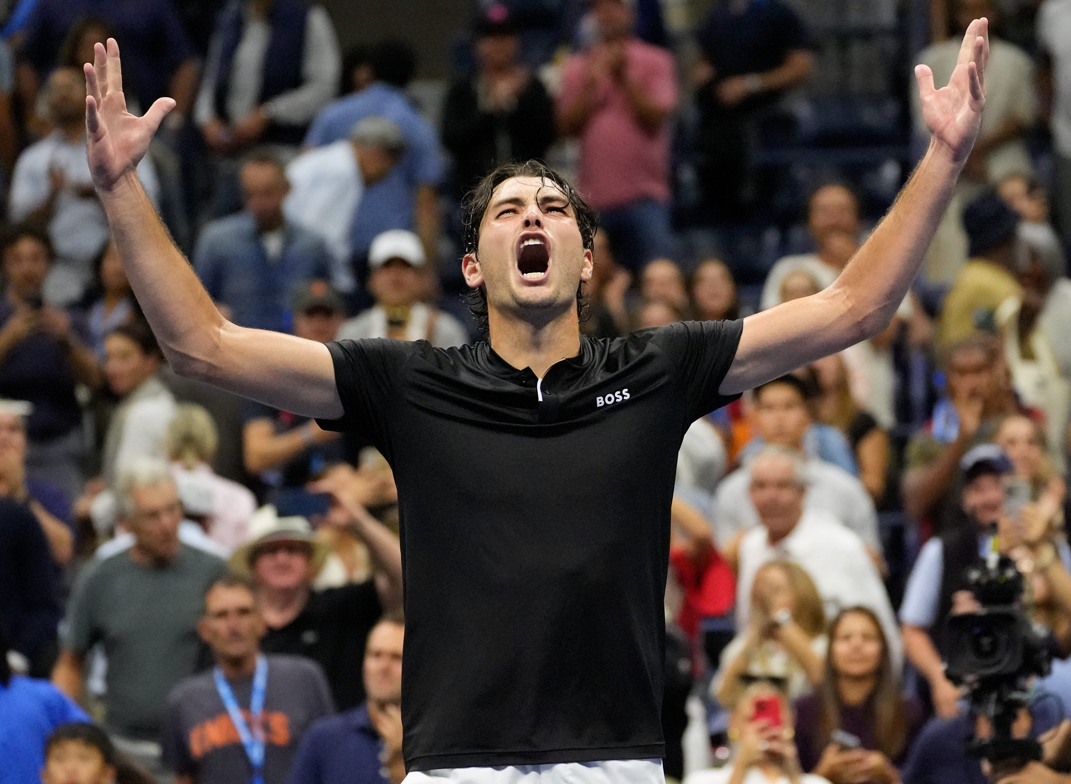 American Taylor Fritz makes history in five-set win over friend Frances Tiafoe at US Open