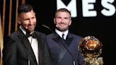 El cálido mensaje que David Beckham le dedicó a Lionel Messi tras la Noche de Oro: “Mi amigo”