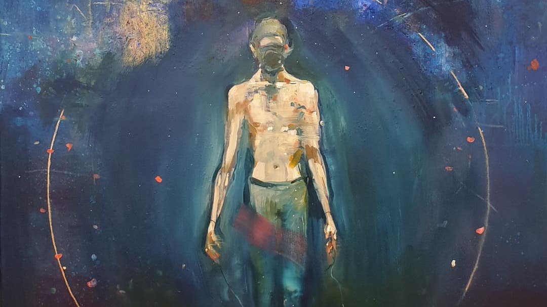 Artist behind Kelly Jones album cover exhibits painting in art show