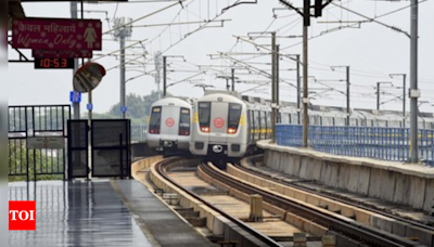 Delhi Metro's Blue Line services disrupted after drone spotted on tracks | India News - Times of India