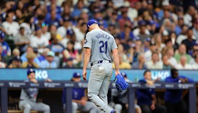 Dodgers starter Walker Buehler struggles in return from injured list in loss to Brewers