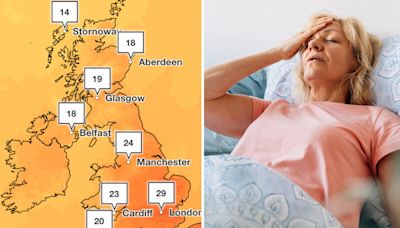 Britain faces sweltering 30C temperatures this week and uncomfortable tropical nights as heat health warning issued