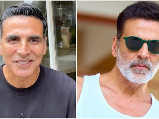 Akshay Kumar goes into 'handsome hunk' mode in new salt and pepper look; fans call him ‘fittest Kumar’