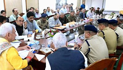 Amarnath Yatra 2024: J&K L-G Manoj Sinha visits Amarnath base camp in Jammu, inspects arrangements