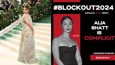 Alia Bhatt named on the 'Blockout 2024 List' for staying'silent' on the situation in Gaza; see post