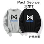 大學T NBA Paul George長袖上衣 紅色上衣  紅色衣服 大學T 圓領T 棉質T 情侶裝 長袖T