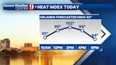 Hot and steamy day in Central Florida, with heavy rain chances throughout