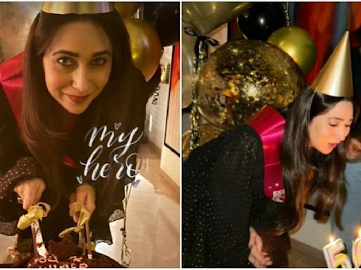 INSIDE Karisma Kapoor’s 50th birthday celebration: Kareena Kapoor drops PIC of cake-cutting; BFF Malaika Arora's son Arhaan Khan joins