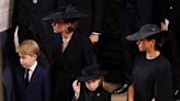 Meghan Markle arrived at the Queen's funeral with Kate Middleton, Prince George, and Princess Charlotte