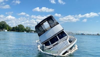 6 days after partially sinking, boat removed from Detroit River