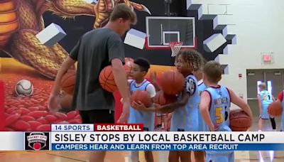 Trent Sisley stops by local basketball camp