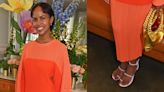 Sabrina Elba Shines in Strappy Sandals at London Luncheon Event Celebrating a New Oscar Category