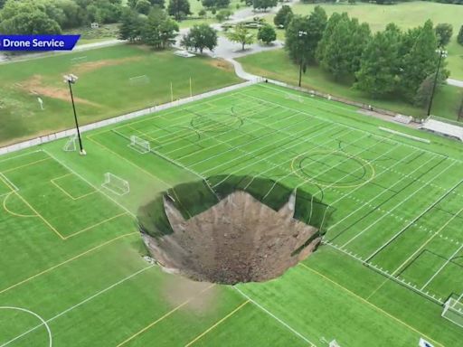 Alton mayor concerned that sinkhole at Gordon Moore Park was not anticipated