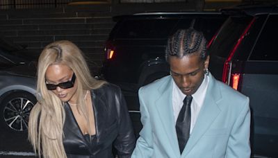 Rihanna Wears a transparent Gown and '90s It Bag on Date Night with A$AP Rocky