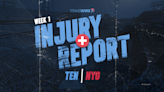 Titans vs. Giants Week 1 injury report: Wednesday