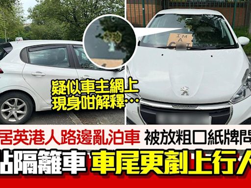 疑居英港人「打橫泊」惹不滿 被粗口字眼問候 疑似車主現身解話