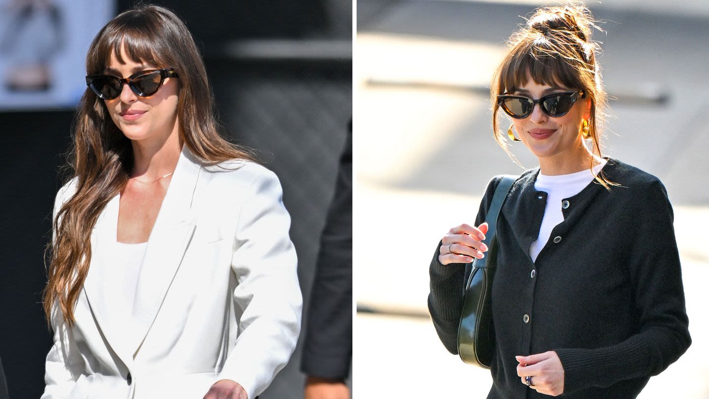 Dakota Johnson Gives Night and Day in Two Tonally Different Talk-Show Looks