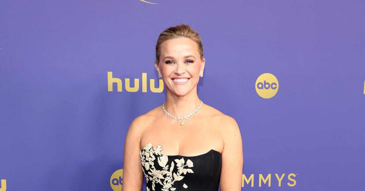 Reese Witherspoon Looks Regal in Black and Gold on 2024 Emmy Awards Red Carpet