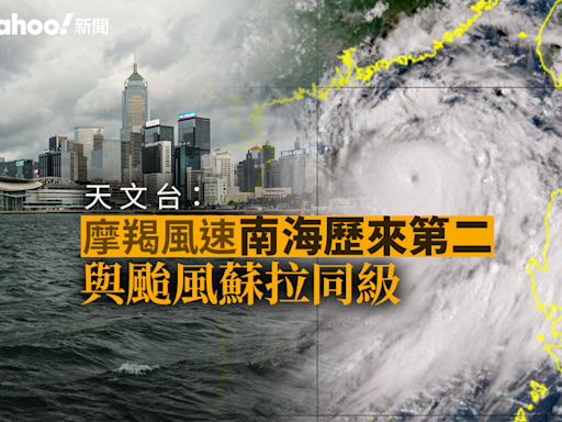 【險過剃頭】天文台指摩羯風速於南海歷來第二 與颱風蘇拉同級｜Yahoo