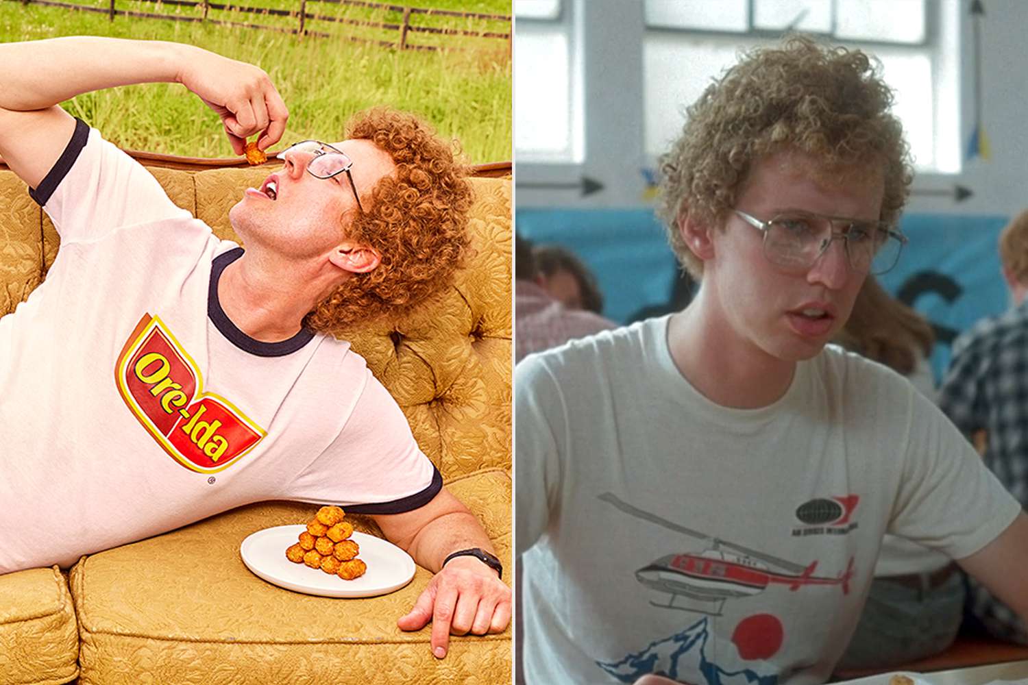 Jon Heder Recreates Napoleon Dynamite Tater Tots Scene 20 Years Later — but Now with ‘Tot-Protecting Pants’ (Exclusive)