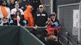 Orioles owner takes a turn in the Camden Yards 'Splash Zone' -- and the team quickly scores twice