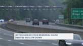 Memorial Day weekend motorists cautiously drive through stormy weather to return home