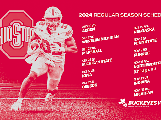 Downloadable 2024 Ohio State Buckeyes football schedule