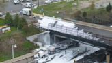 Drone photos show I-95 bridge damage, traffic in Norwalk from above following truck fire
