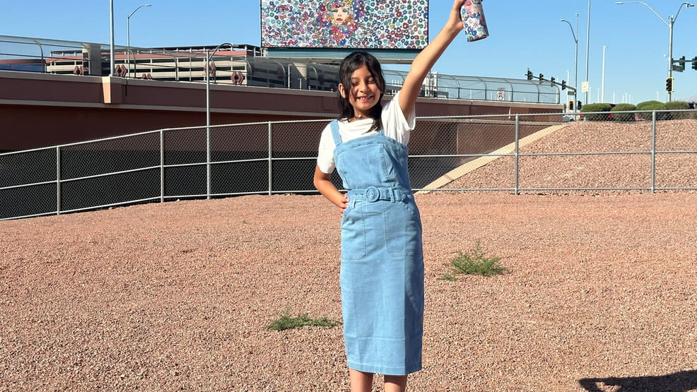 Local 3rd grader's art takes flight on billboard near Harry Reid Airport