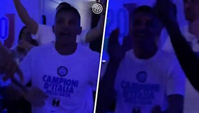 Video: Aparecen notables videos de Alexis Sánchez en la celebración del título del Inter
