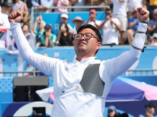 Kim Woo Jin completes archery gold sweep for South Korea in Paris