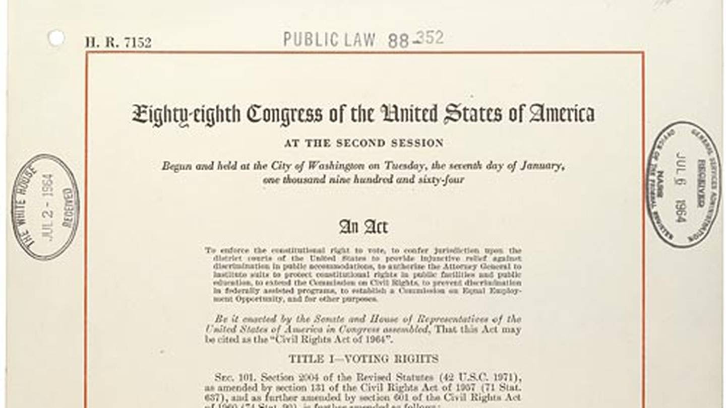 Read the Civil Rights Act of 1964 on the 60th anniversary