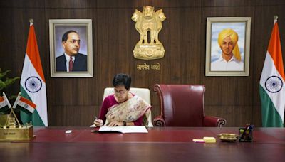 Atishi takes charge, leaves vacant chair for Kejriwal in chief minister’s office