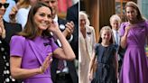 Kate Middleton stuns in an elegant purple dress at Wimbledon's Centre Court