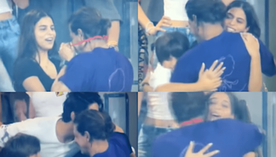 "Are you happy, dad?": Suhana Khan CRIES, shares emotional hug with Shah Rukh Khan, AbRam and Aryan [Watch]