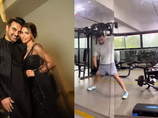 Sshura Khan turns shutterbug as Arbaaz Khan sweats it out in the gym | - Times of India