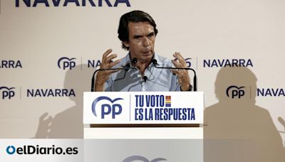 Aznar contraprograma el cierre de campaña del PP con un acto propio en Pamplona