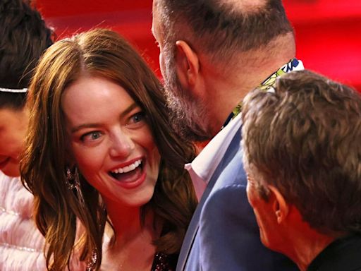Emma Stone Appears Visibly Giddy When Reporter Uses Her Real Name