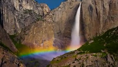 Video shows incredible nighttime rainbow form in Yosemite National Park