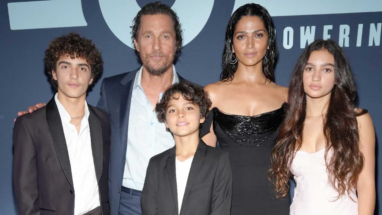 Matthew McConaughey and Camila Alves Make a Rare Red Carpet Appearance With Their 3 Kids