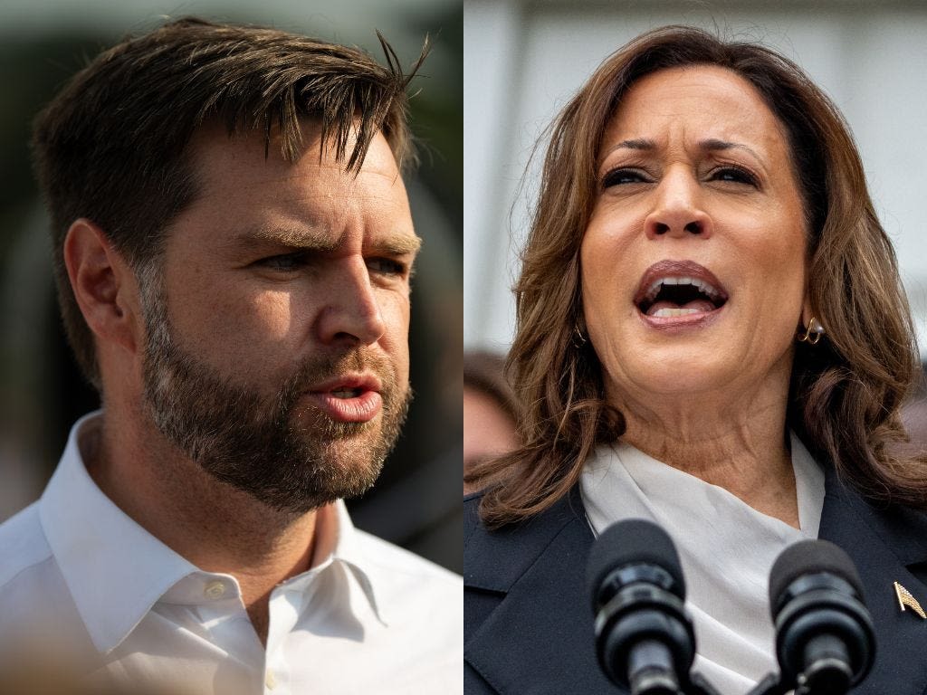 JD Vance admitted in private that Biden getting swapped out for Harris was like a 'political sucker punch'