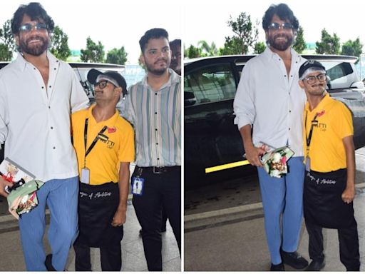 Nagarjuna meets differently abled fan who was pushed away by bodyguards at Mumbai airport, poses for pics