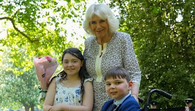 Camilla hosts child heroes Lyla O'Donovan and Tony Hudgell