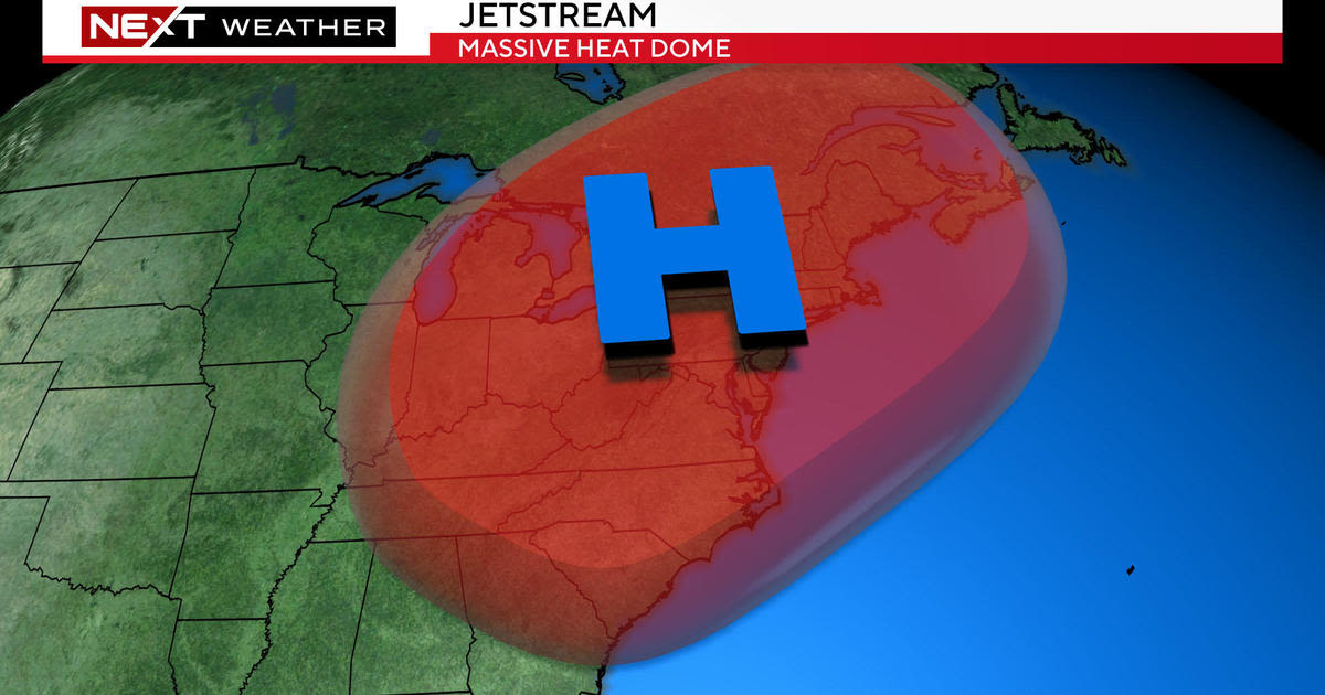 Maps show massive "heat dome" bringing excessive temperatures to the Northeast