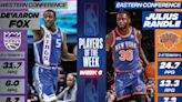 Kings' De'Aaron Fox, Knicks' Julius Randle named NBA Players of the Week
