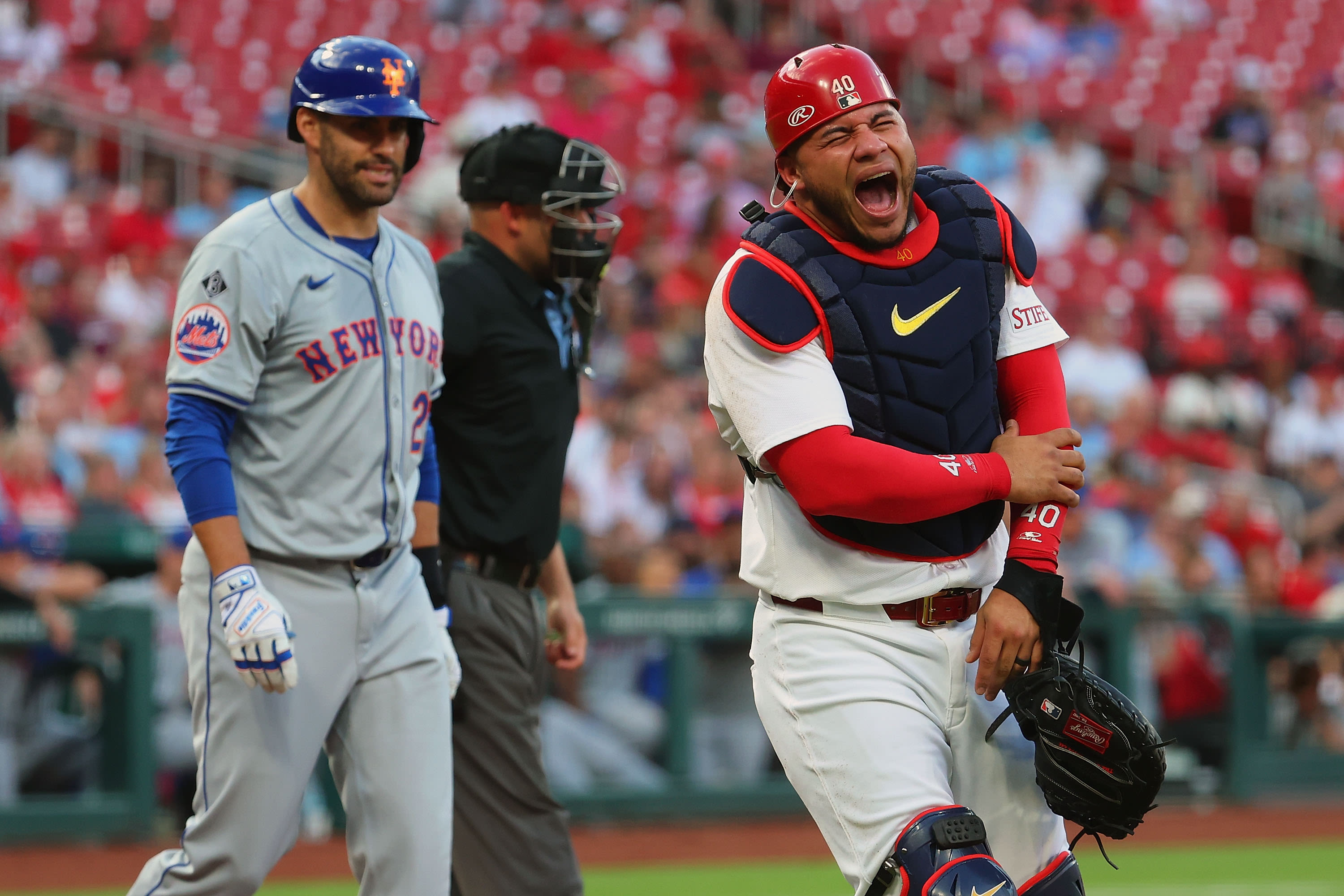 Cardinals Star Suffers Broken Arm After Getting Smacked With Opponent's Bat