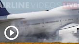 Video captura aterrizaje arriesgado de Boeing 747 en Los Ángeles